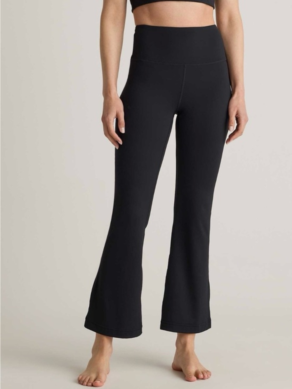 Quince Ultra-Form High-Rise Flared Pants Black S